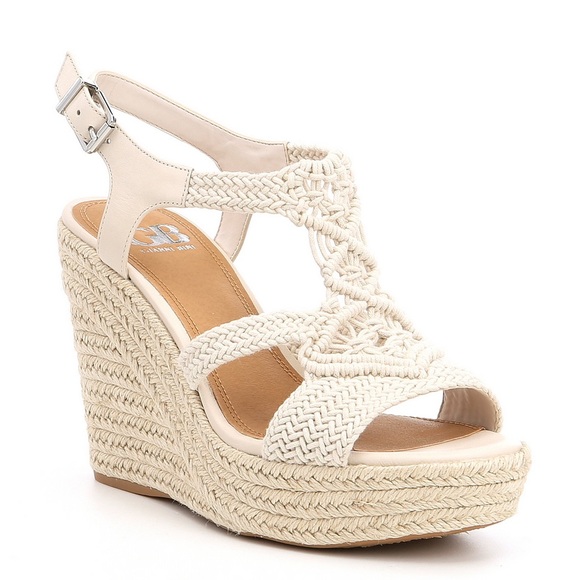 Lucky Brand Shoes - 4/$25 Lucky Brand Crochet ivory Wedge sandals